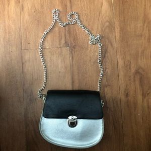 Black and silver crossbody